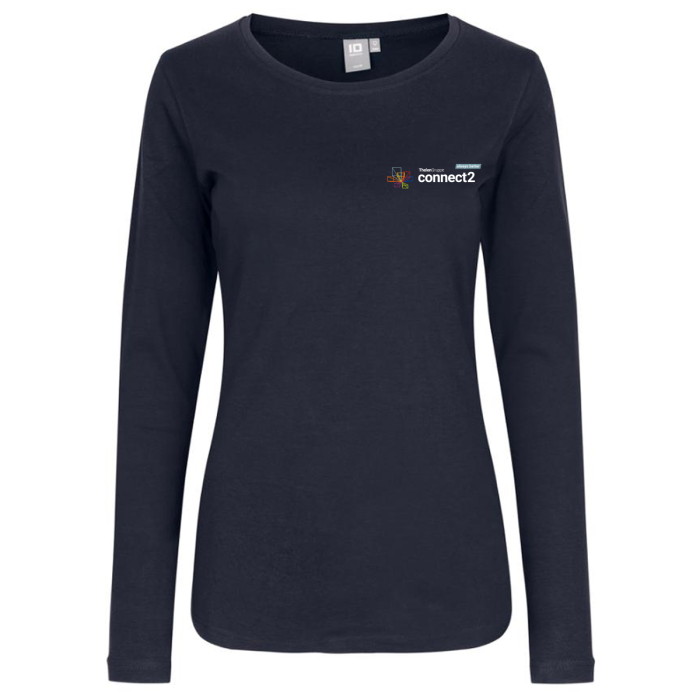 T-Shirt Interlock langarm Damen | navy