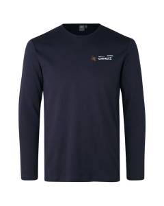 T-Shirt Interlock langarm | navy